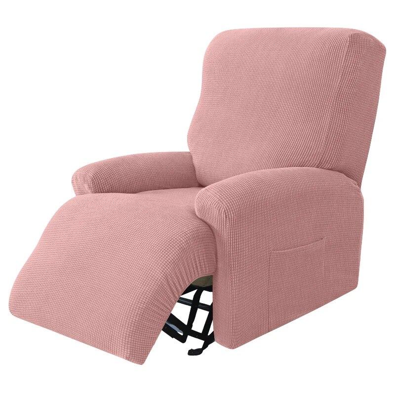 Copripoltrona Reclinabile Elasticizzato 6 Pezzi – Impermeabile, Jacquard Crema, Antiscivolo, Per Animali Domestici