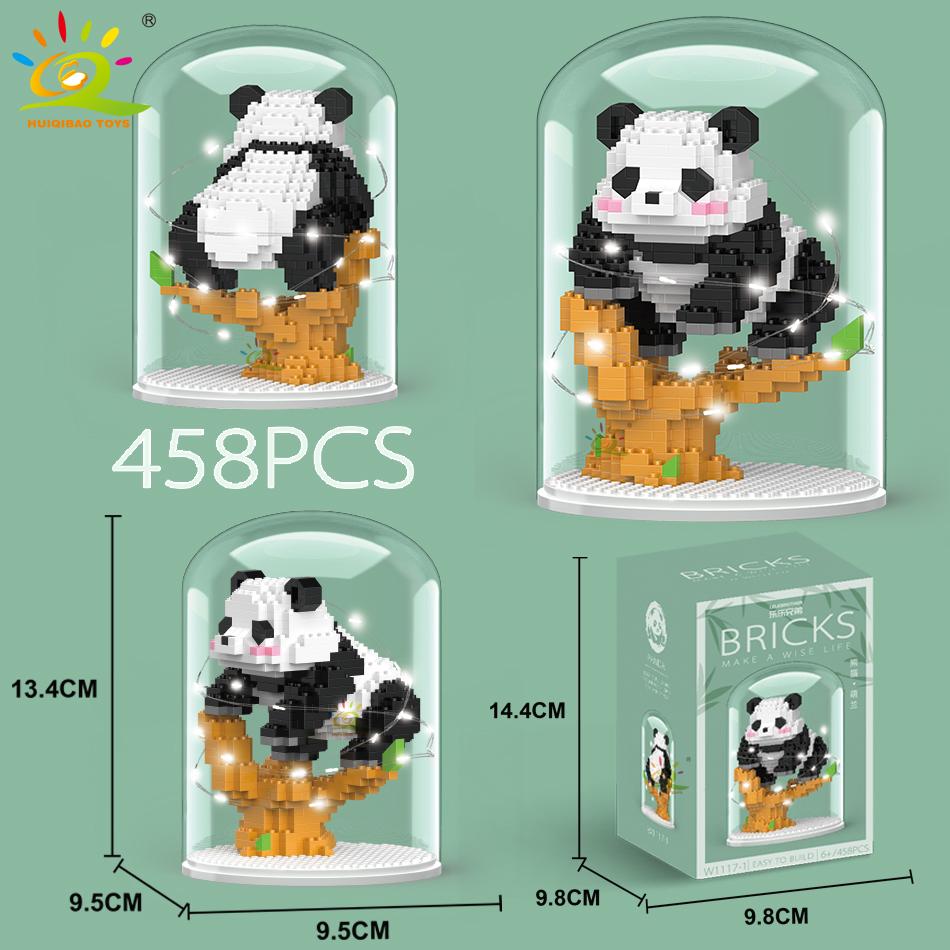 Mini Cute Panda Micro Building Blocks 3D Diamond Model Animals Bricks DIY City Construction Toys for Children Kids Gift