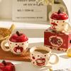 Christmas Creative Apple Mugs Home Breakfast Oat Milk Ceramic Cup Office Afternoon Tea Exquisite Coffee Cups