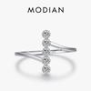 MODIAN Authentic 925 Silver Fashion Delicate Finger Rings For Women Wedding Engagement Fine Jewelry Anel Accessories