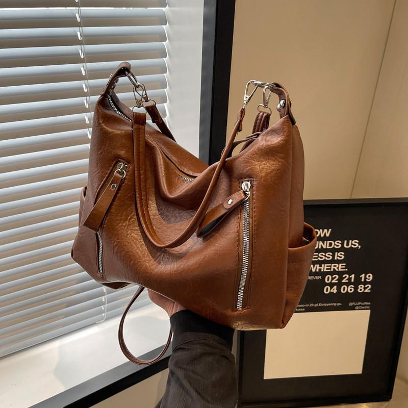 Vintage Big Tote Bag For Women With Soft Pu Fabric For Urban Fashion