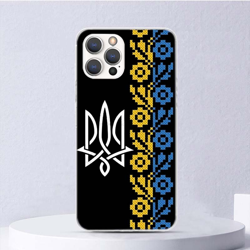 Ukraine Flag Soft Case For iPhone 11 12 13 Mini 14 Pro Max Apple Phone Cover X XS XR SE 7 Plus 8 + 6 6S 5S Funda Coque