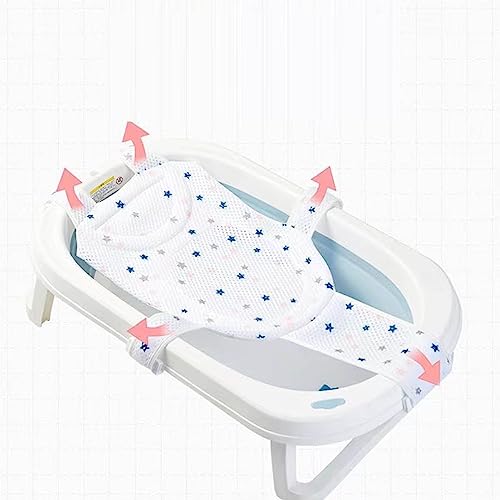 Baby Bath Seat Net, Breathable Newborn Bathtub Mesh Mat, Portable Shower Net for 0-18 Months Infants, Bathtub Safety Net