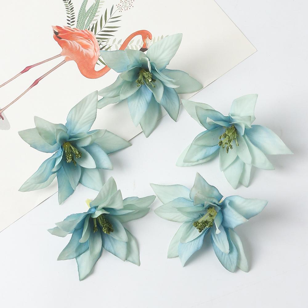 10/20/30cs 8cm Artificial Flowers Silk Fake Flowers Heads for Home Room Decor Wedding Decoration DIY Garland Gifts Accessories