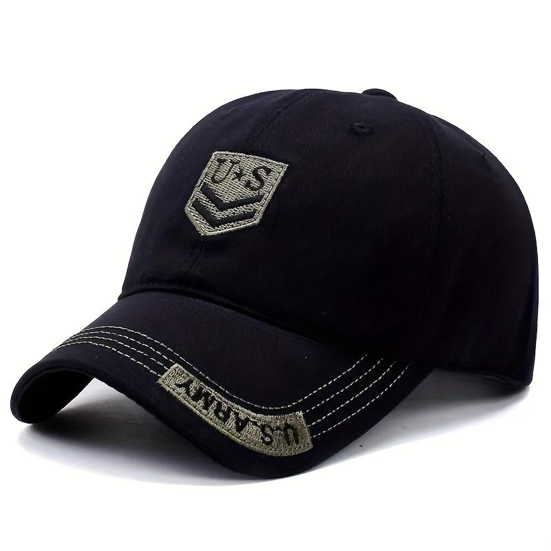 Outdoor Men'S Camouflage Hat Trendy Embroidered Baseball Cap Uv Protection Sun Hat Peaked Cap Military Cap For Fishing Hiking