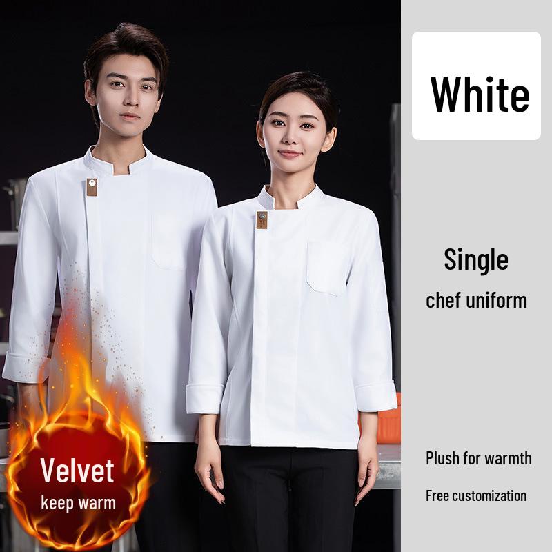 Long Sleeve Breathable Chef Coat for Restaurant and Catering - Unisex Workwear for Autumn/Winter