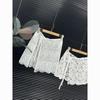 Korean Peplum Tie-Hem Lace Half Skirt - Versatile Yarn Skirt 2025.