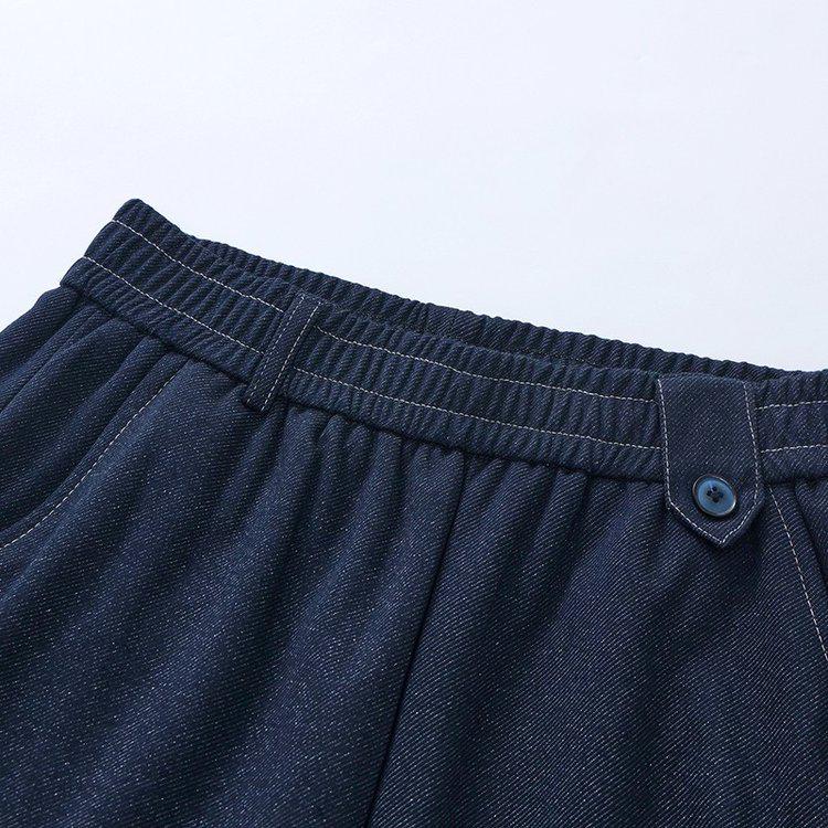 High-Waisted Plus Size Casual Trousers for Middle-Aged & Elderly Women, Slimming Straight-Leg, Spring/Autumn Style