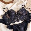 French Sexy Lace Backless Bra Set Underwire Support Minimizer Large Breasts