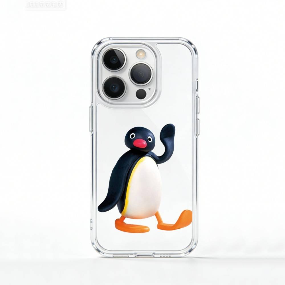 C-Cute Kawaii P-Penguin   Phone Case For iPhone 17 16 15 14 13 12 11 Mini Pro Max Plus Transparent Cover