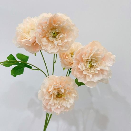 Artificial Peony Flower 6 Heads Blooms Faux Silk Peonies with Stem Fake Flower Branches for Vase Wedding Centerpieces Floral Arrangements