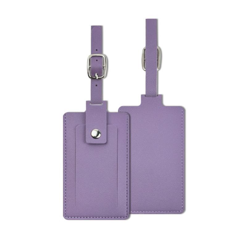 Multicolor Pu Leather Boarding Pass To Protect Privacy  Four-in-one Buckle Flip Leather Luggage Tag