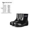 Vanntette sklisikre varme gummiregnstøvler for menn med fortykket lavskaftdesign