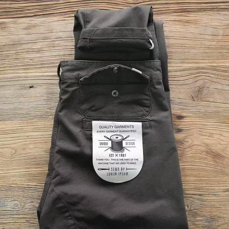 Men's Cotton Straight Casual Overalls - 2024 American Retro High Street Fashion