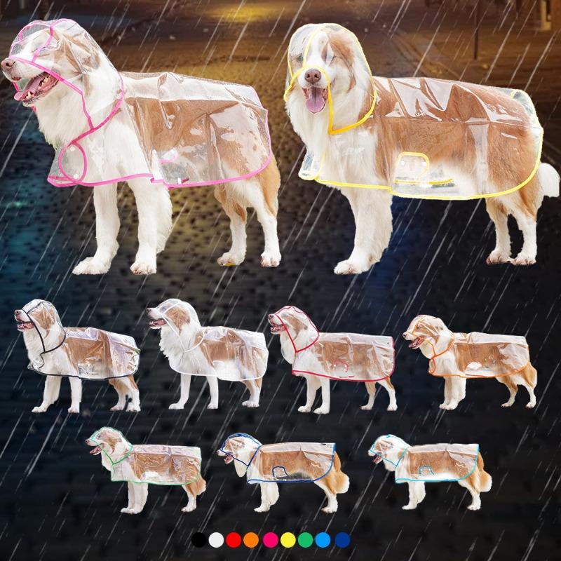 Transparenter Outdoor-Hunderegenmantel für große Haustiere Golden Retriever Labrador und andere große Hunde Kleidung