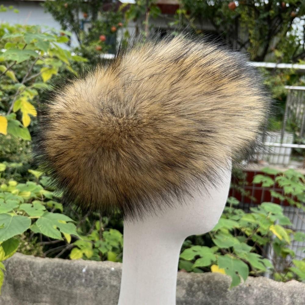 Thicken Warm Empty Top Fur Hat Faux Fur Fur Headwrap Simple No Top Hairband  Female