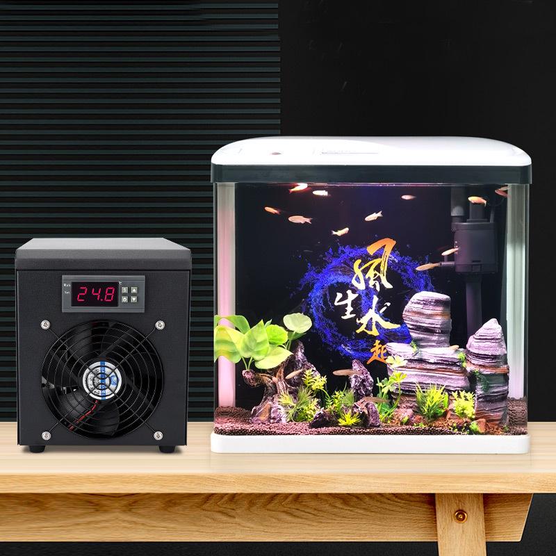 Refroidisseur d'aquarium silencieux avec pompe à eau et tuyauterie - Refroidissement rapide à semi-conducteurs pour petits aquariums