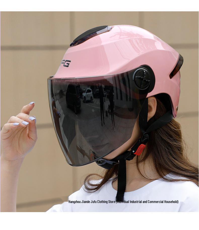 Certified Universal Half Helmet for Men & Women - Summer Sun Protection, All Seasons Motorcycle Use