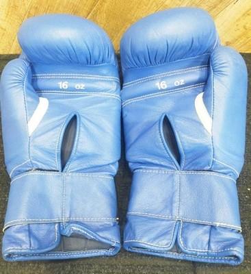 Guantoni da Boxe Winning PT-1400B Blu 16 oz Tipo Nastro Vintage Usati GIAPPONE FS