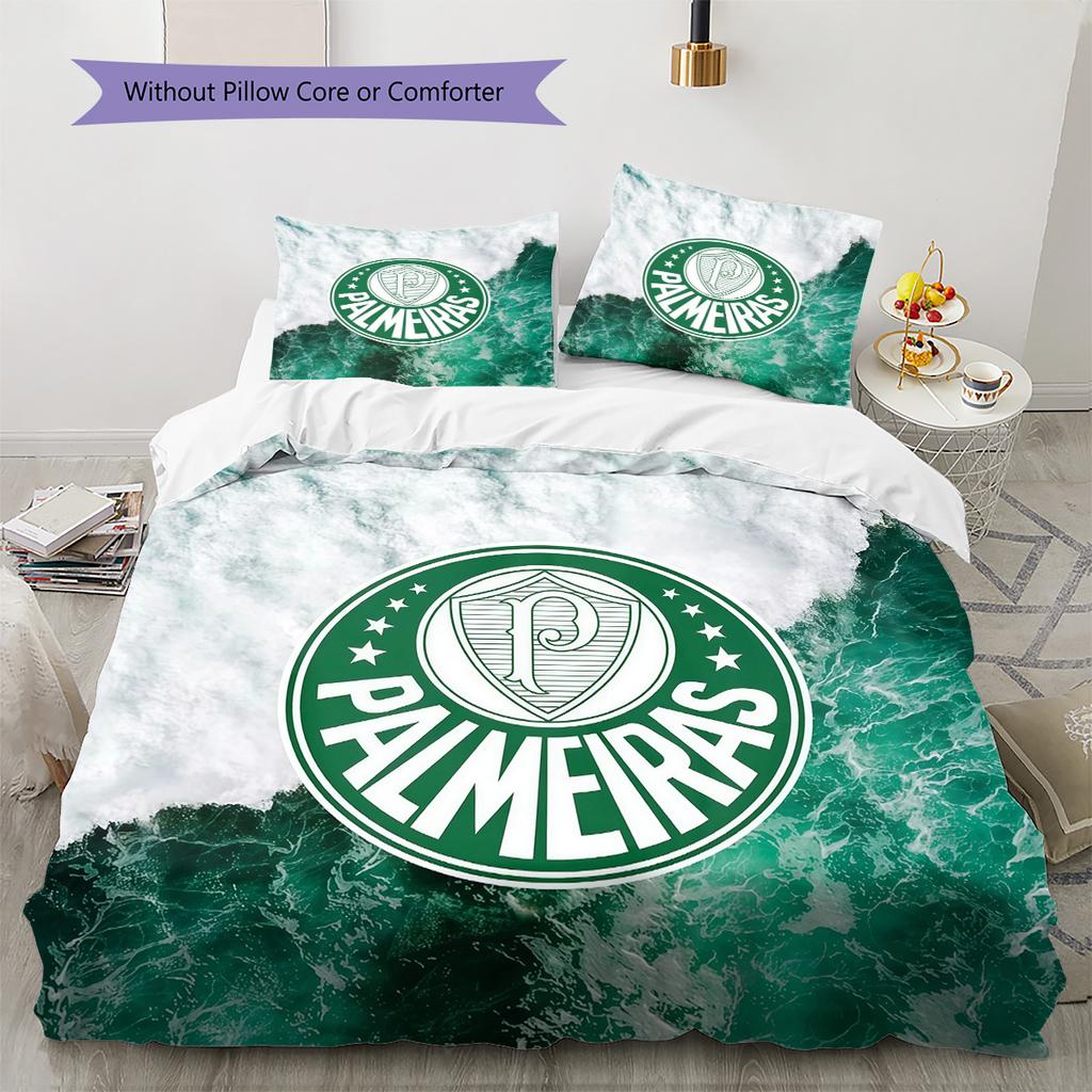 SE Palmeiras Pattern Bedding Quilt Set Home Decoration Gift (1 * Duvet Cover + 2 * Pillowcase Without Core)