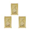 3set Pen Holder Golden Appearance Electroplating Quadrate Educational DIY Assembly Office Pen
