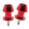 2pcs Red Aluminum Alloy M8 Motorcycle Racing Adapter Holder Swingarm Coil Slider Mount Stand Screw