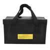 Black/Silver Explosion-proof Safety Bag Compact-sized Zipper-sealed Hazardous Item Containment Bag Rectangular-shaped