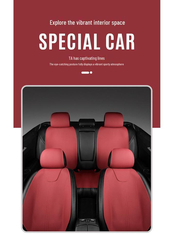 Four Seasons Suede Car Seat Cushion: Universal, Breathable, Slim Waist Design for All Seasons.