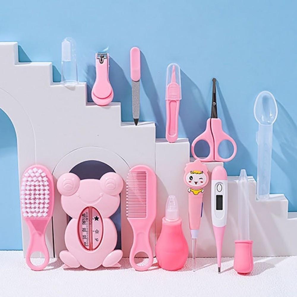 13Pcs/Set Multi-functional Baby Care Kit Nasal Aspirator Hair Wash Brush Newborn Care Essentials Comb Nail Clipper