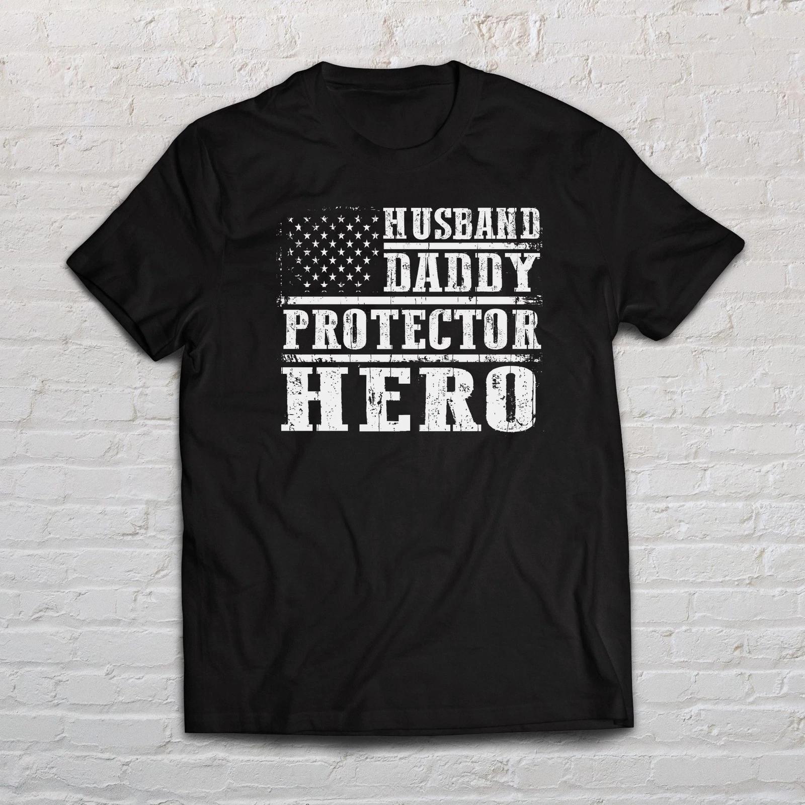 Husband Daddy Protector Hero shirt Fathers Day tee S