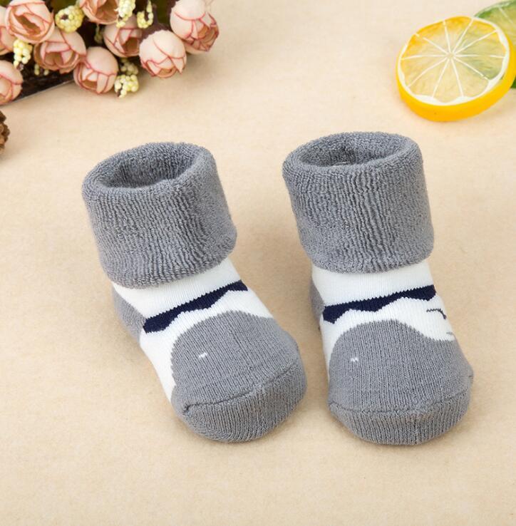 21 Color Baby Socks Boy Girl Winter Cute Bear Puppy Newborn Kids Children Infant Toddler Terry Warm Slipper Striped Star Dot