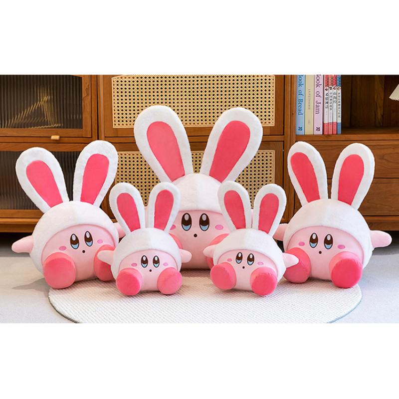 New Plush Rabbit Ear Kirby Doll Soft Toy Adorable Stuffed Animal With Logo Label