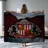1PC Sunderland A.F Custom Name Patterned Flannel Blanket Suitable For All Seasons for Home Decor Warmth and Comfort Gifts Holiday Present
