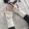 Knitted Gloves, Women's, Fingerless Gloves, Men's, Wrist Guards, Warm Coats, Half-fingered Gloves, Woolen Gloves, Couple Styles