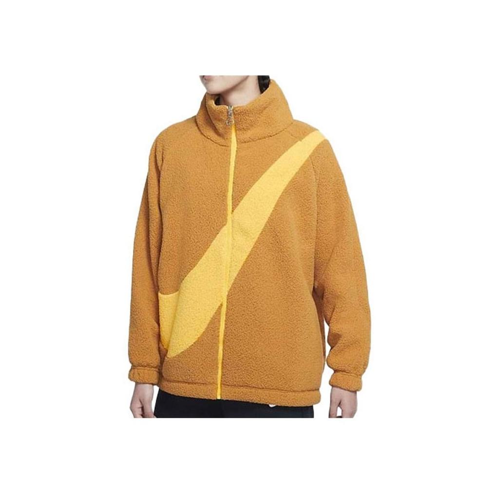 Nike Sportsklær Logo Reversibel Ensfarget Casual Retro Sportsjakke Damejakker Krydret-Gul DC5138-774