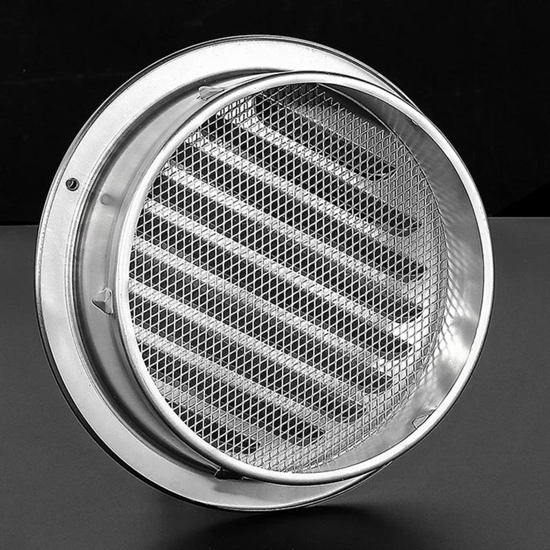 

Stainless Steel Exterior Wall Air Vent Grille Round Air Vent Grille Insect Protection Ducting Ventilation Tool 100mm