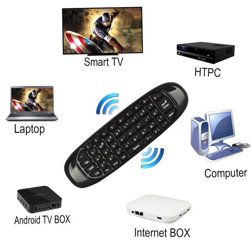 Popular T10 2.4G Wireless Air Mouse Remote with Dual-Sided Keyboard for Android