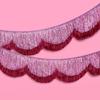 Double Layer Fringe Fringe Banner Fan Streamer Shape