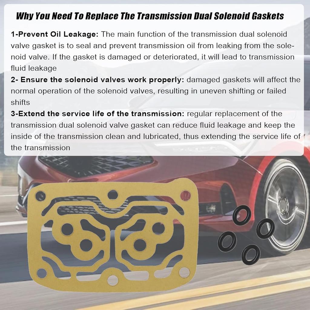 Transmission Dual Solenoid Gasket/O-Rings Compatible with Honda Acura RSX TSX CRV Element Accord 4-Cylinder Replaces 91301-PC9-003 28262-PRP-000