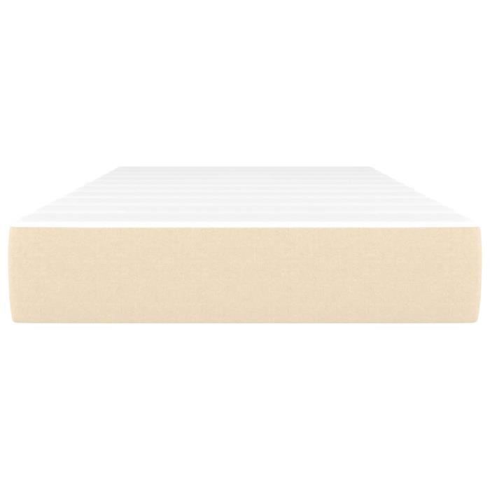 347699 vidaXL Pocket Spring Bed Mattress Cream 90x190 Cm Thickness 20 Cm Fabric