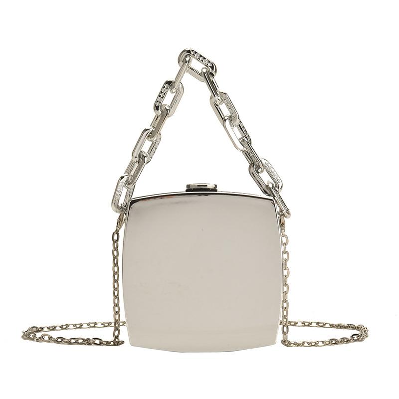 Małe torebki w pudełku dla kobiet Nowe modne torebki i torebki z łańcuszkiem Lustrzana kwadratowa torba na ramię Kobieta Wysokiej jakości torby typu crossbody