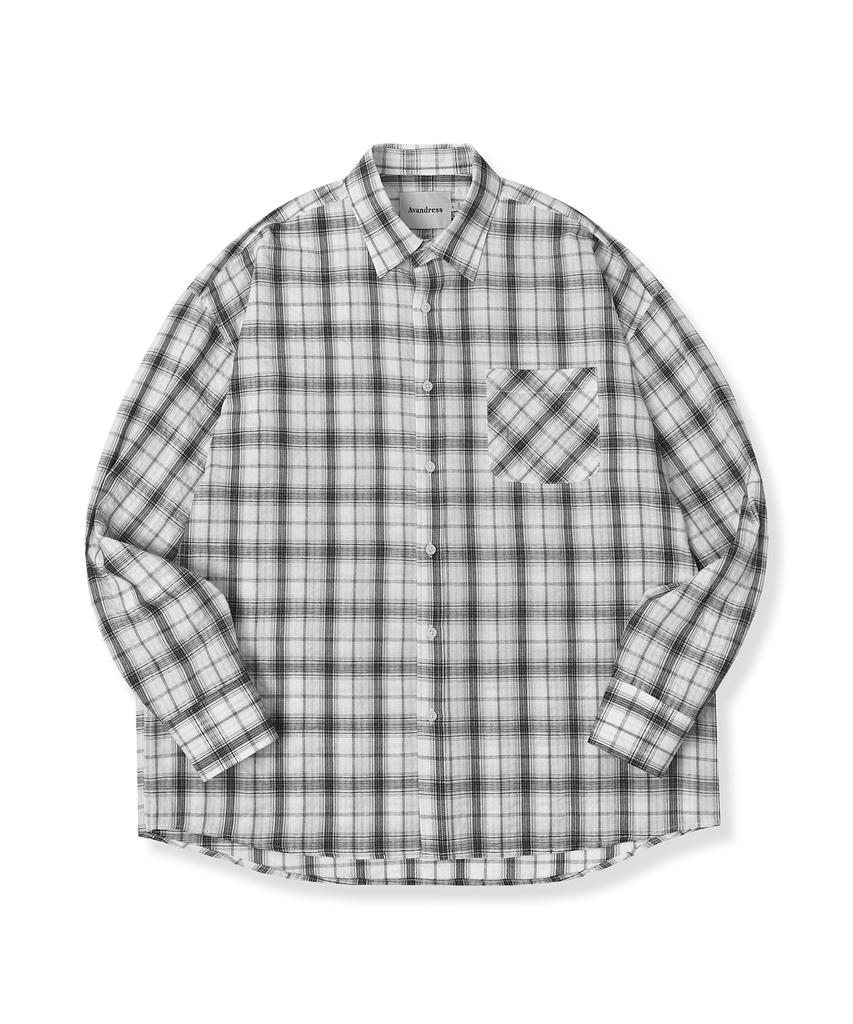 AVANDRESS Smith Overfit Check Shirt White