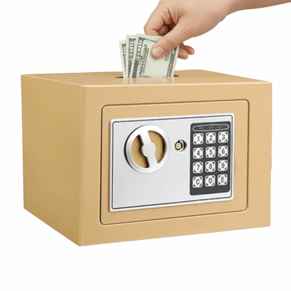 Anti-Theft Piggy Bank Password Lock Compact Combination Lock Security Box Household with Coin Slot Small Digital Safe Box