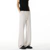 American Style Diagonal Cut Patchwork Casual Pants, Mesh Perforated Quick-dry Casual Pants, Plus Size Thin Straight-leg Wide-leg Drape Pants