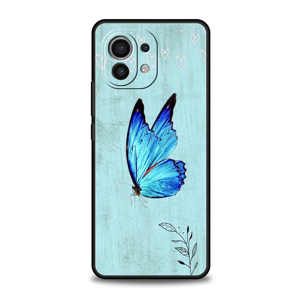 Etui na telefon dla Xiaomi Poco X4 X3 NFC F3 F4 M3 M4 Mi Note 12T 10 11 Ultra 11T 13 Pro 10T 12 Lite 9T 5G Miękkie etui motyl