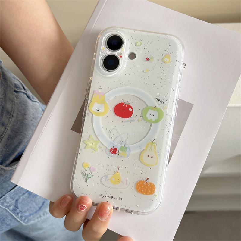 

Fruit Magnetic iPhone 17/16 Pro Max Case - Ink Splash Design Apple 17 Pro