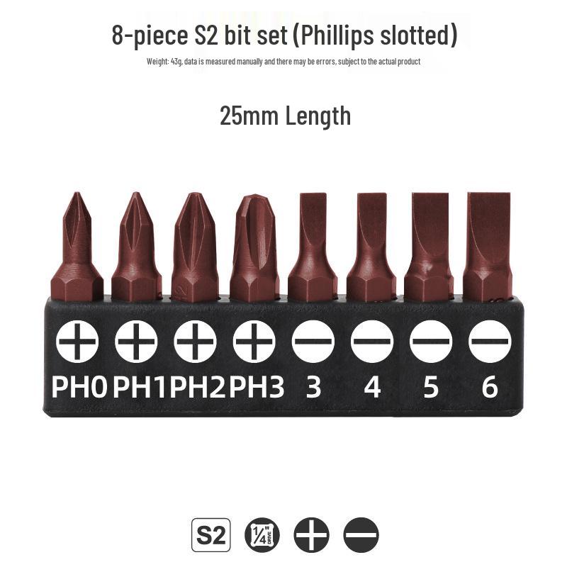 Multifunctional Screwdriver Set: Phillips, Slotted, Torx T30 Blades with Bit Handle