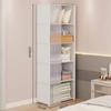 Assembled Bookshelves Multipurpose Cabinet for Clothes Dustproof Wardrobe Large-Capacity Organizer for Bedroom Living Room