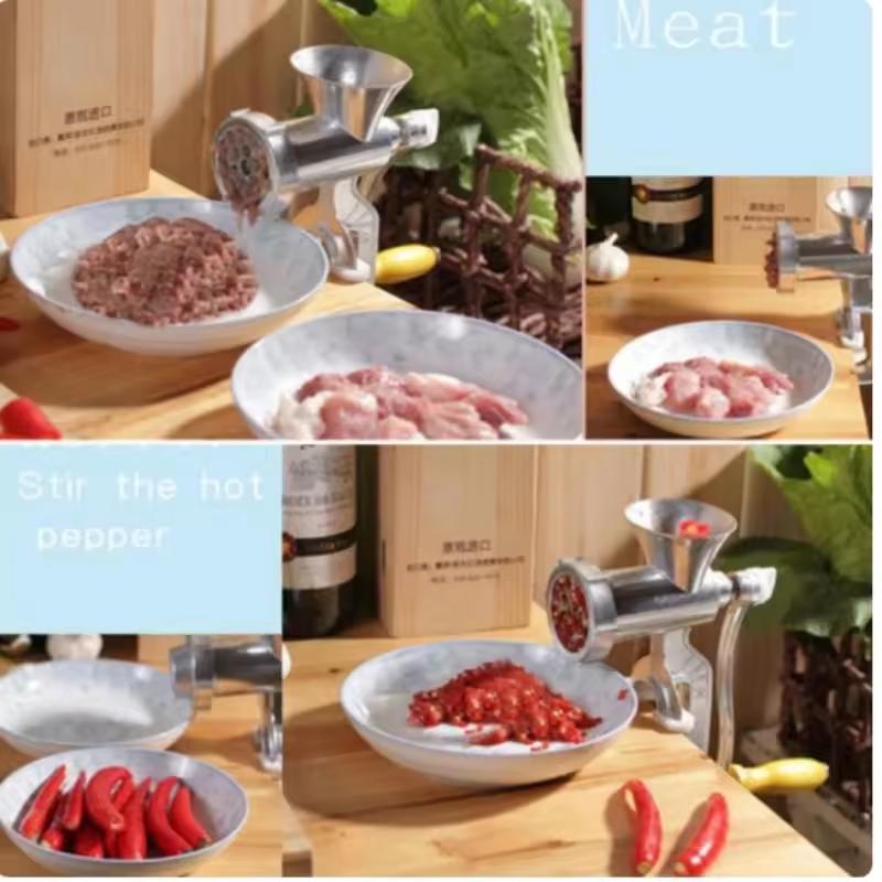 Household manual meat grinder 1PCS hand crank homemade sausage machine sausage machine cutting chopping chili grinding stirring vegetable chopper