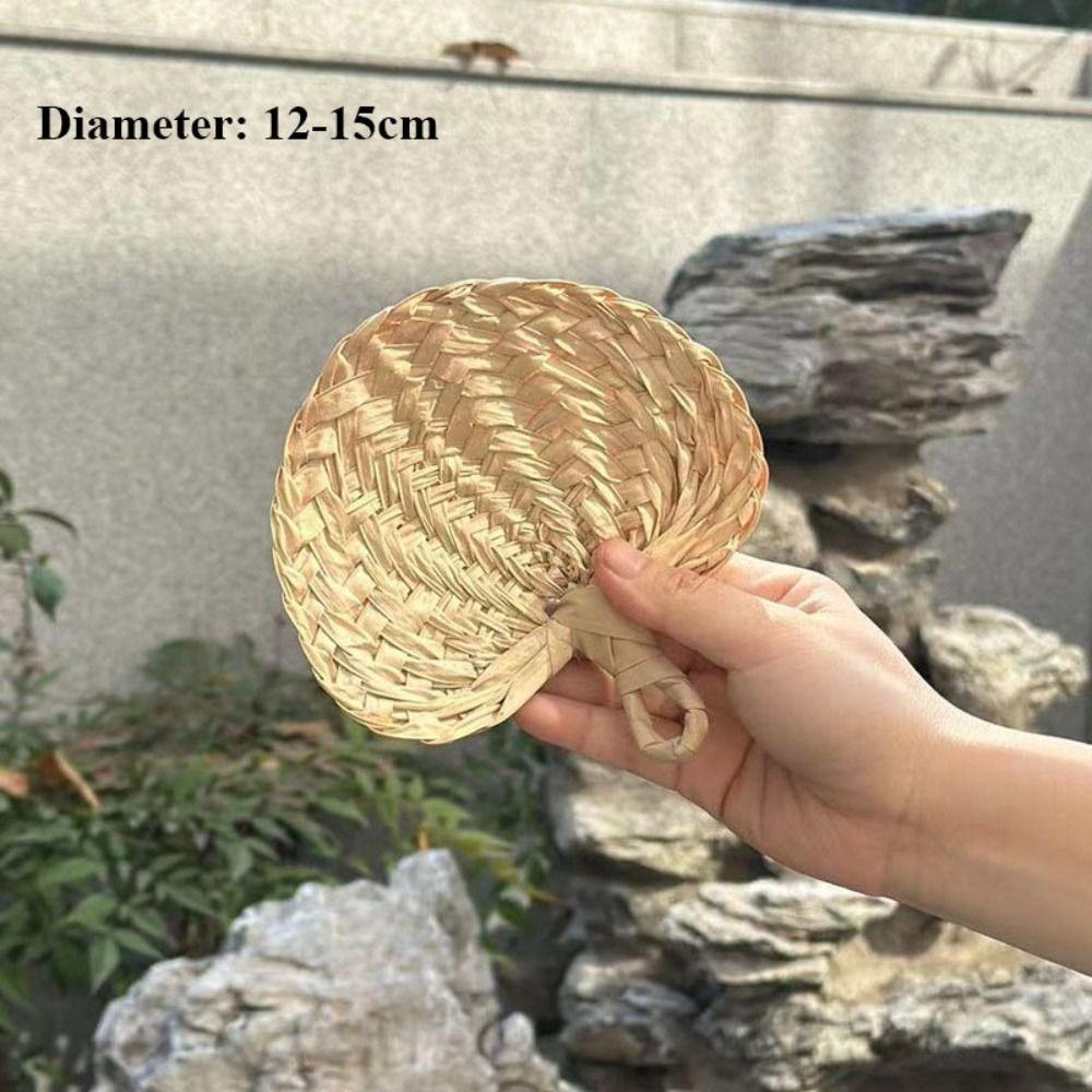 

Lightweight Palm-Leaf Fan Natural Handmade Fan Portable Cooling Fan Home Decoration Diameter 12-15cm